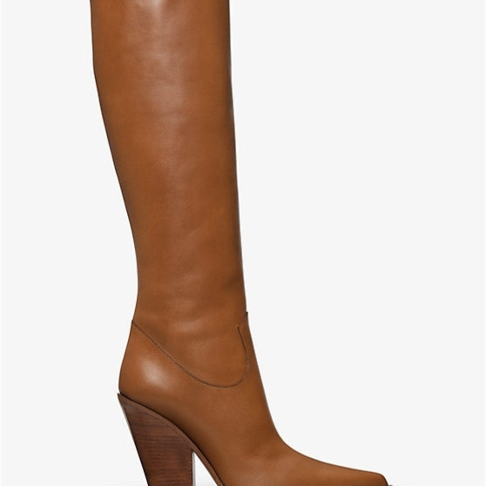 Michael Kors Tan Leather Heeled Boots